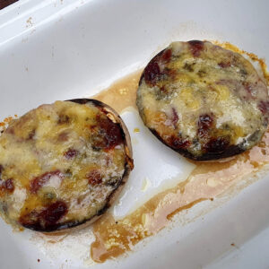 Stilton and cranberry stuffed mushroom