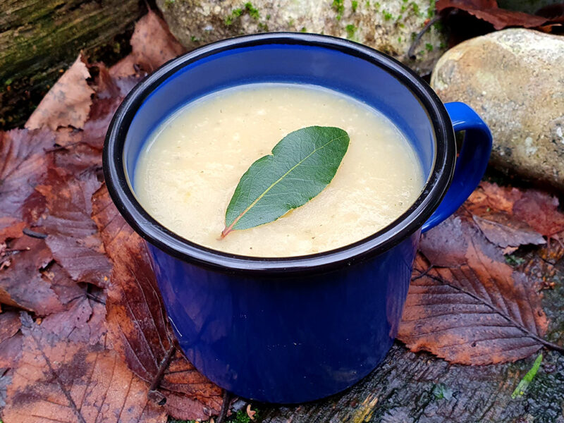 Celeriac, leek and potato soup