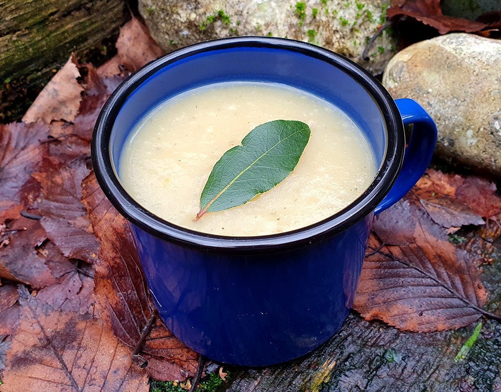 Celeriac, leek and potato soup