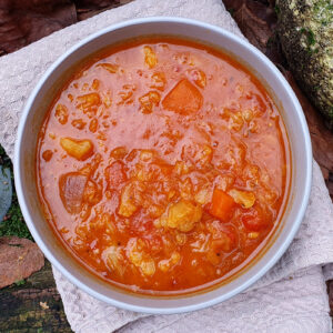 Curried lentil and cauliflower soup