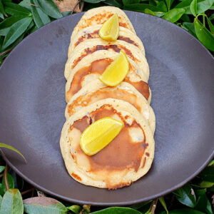 Lemon and cranberry pancakes