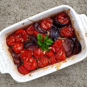 Balsamic baked tomatoes