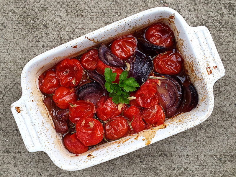 Balsamic baked tomatoes