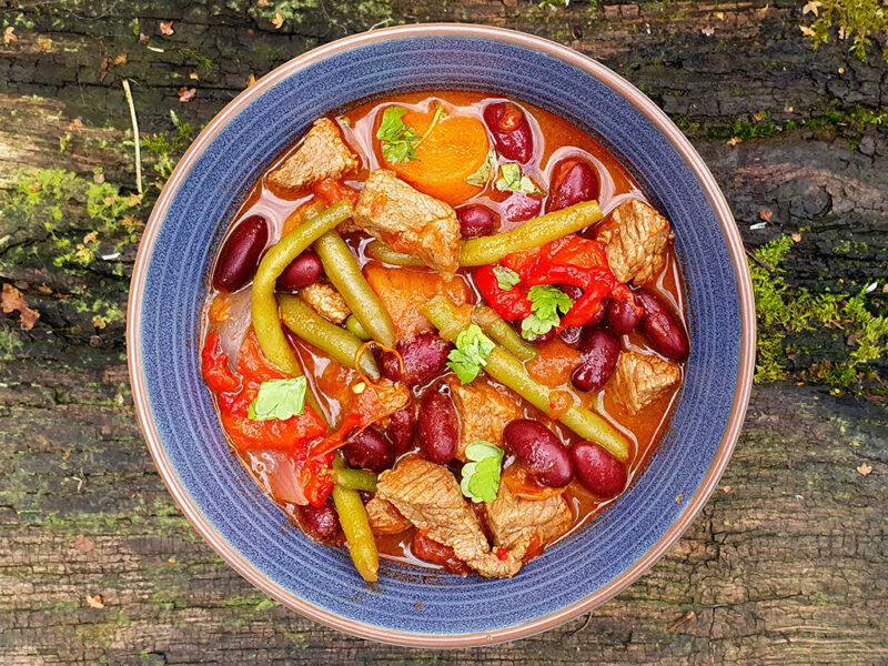 Beef stew with beans