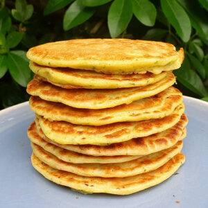 Courgette and spring onion pancakes