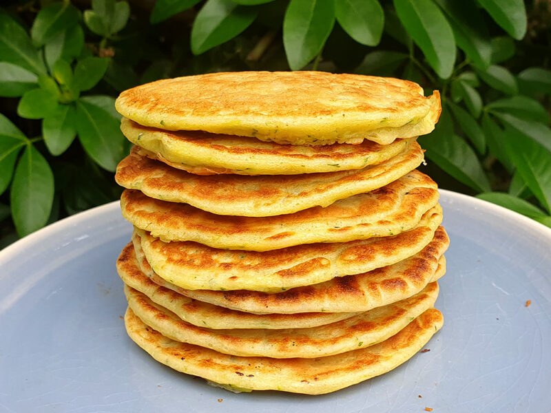 Courgette and spring onion pancakes