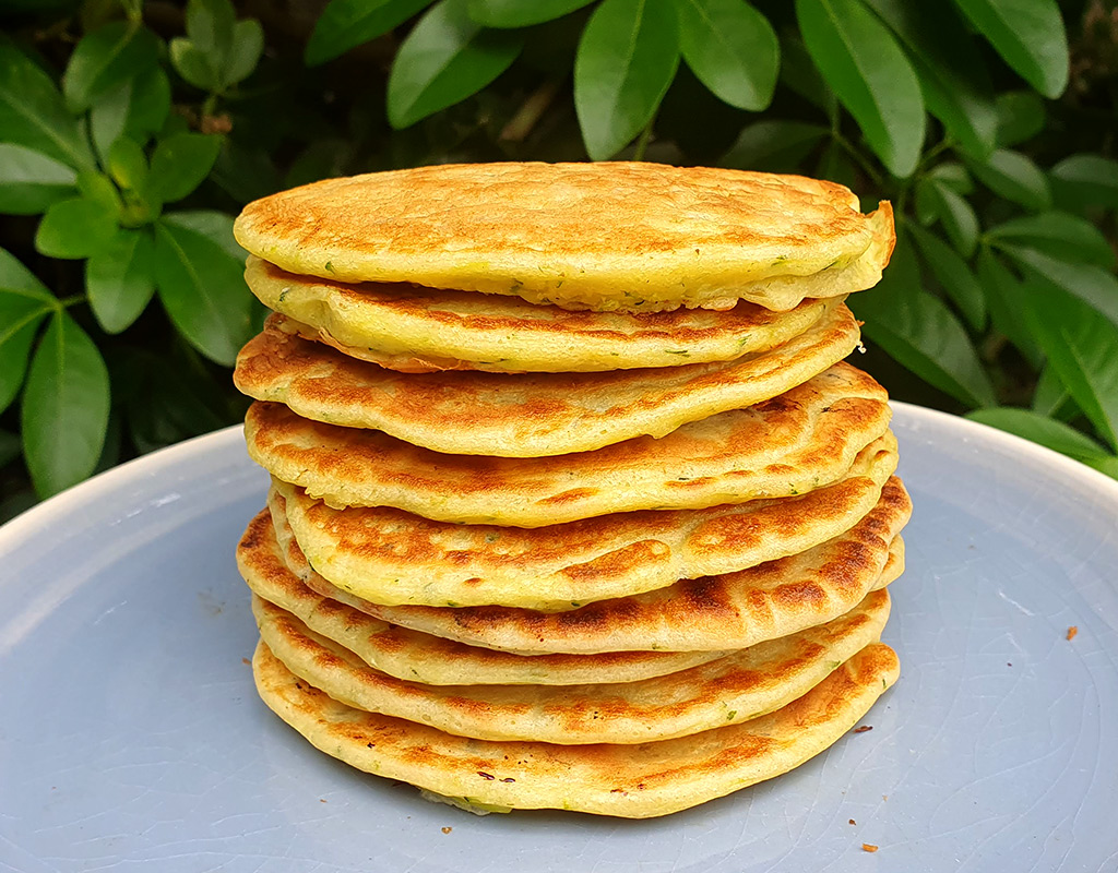 Courgette and spring onion pancakes