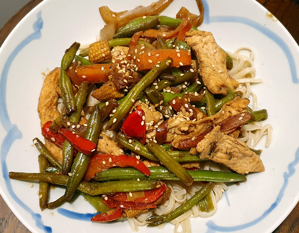 Turkey stir-fry with vegetables