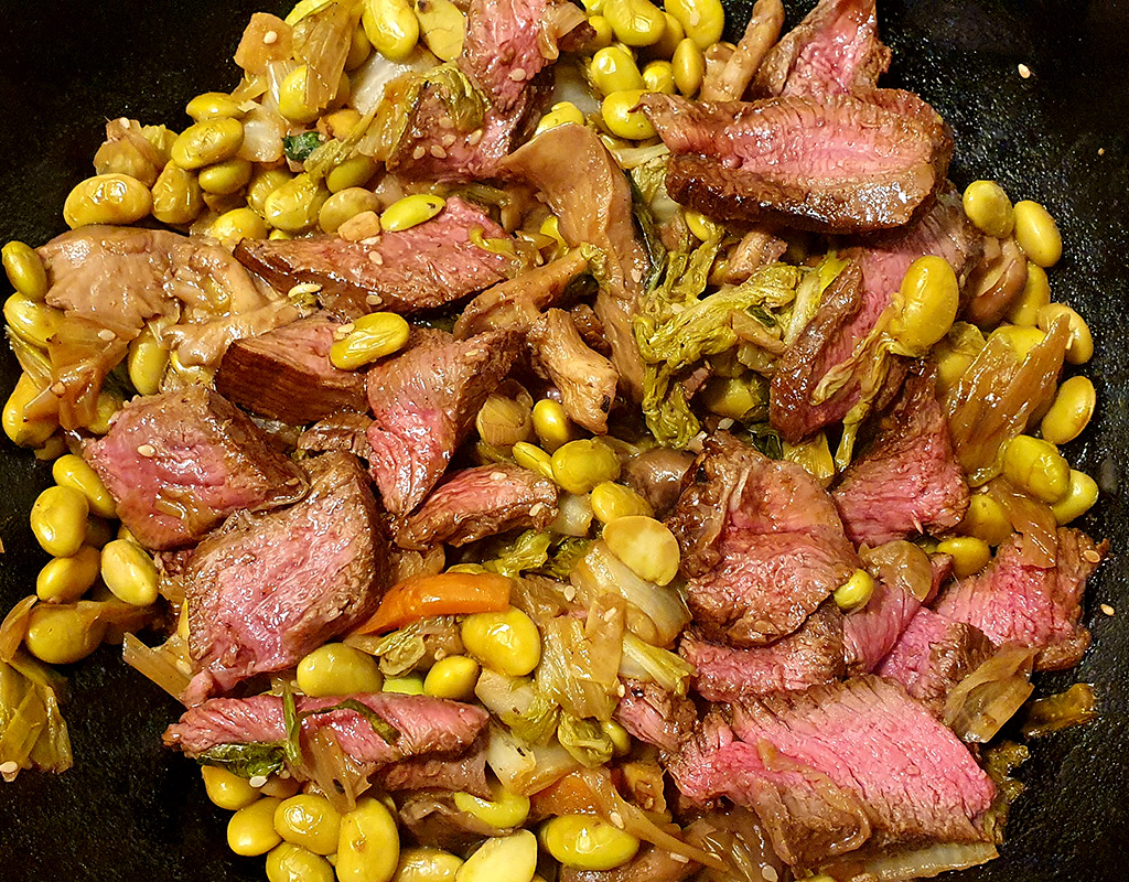 Venison and vegetable stir-fry