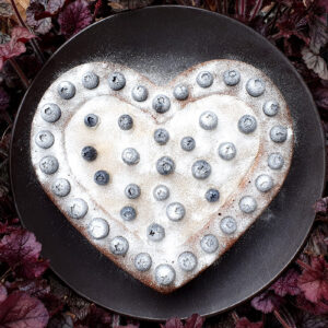 Easy blueberry and almond cake