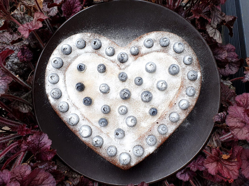 Easy blueberry and almond cake