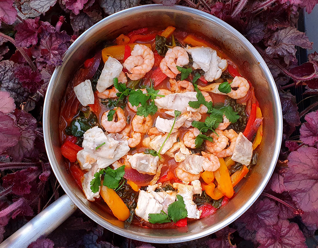 Italian fish and prawn stew