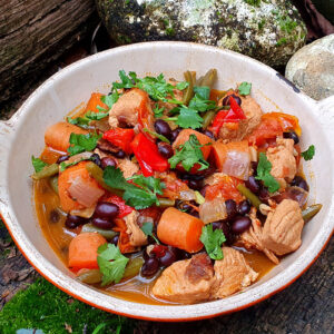 Spiced turkey and beans stew