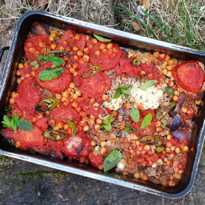 Cauliflower and mince casserole