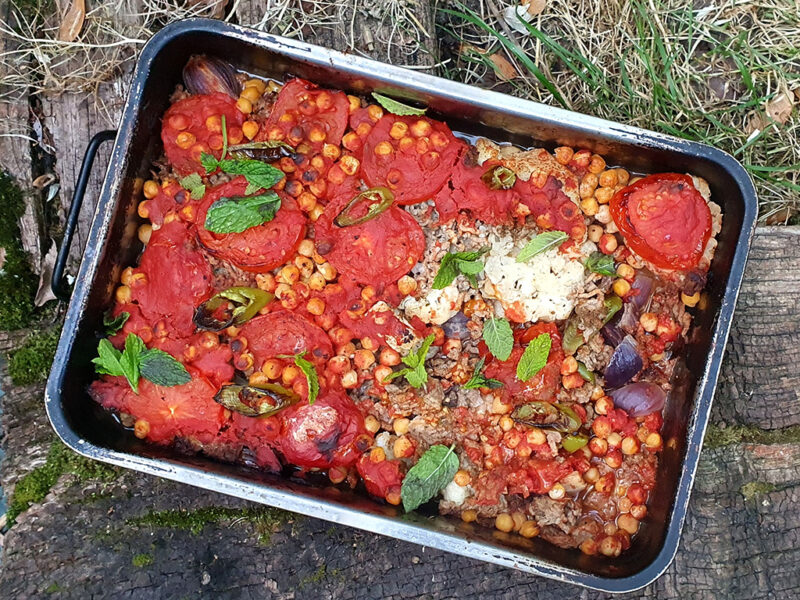 Cauliflower and mince casserole