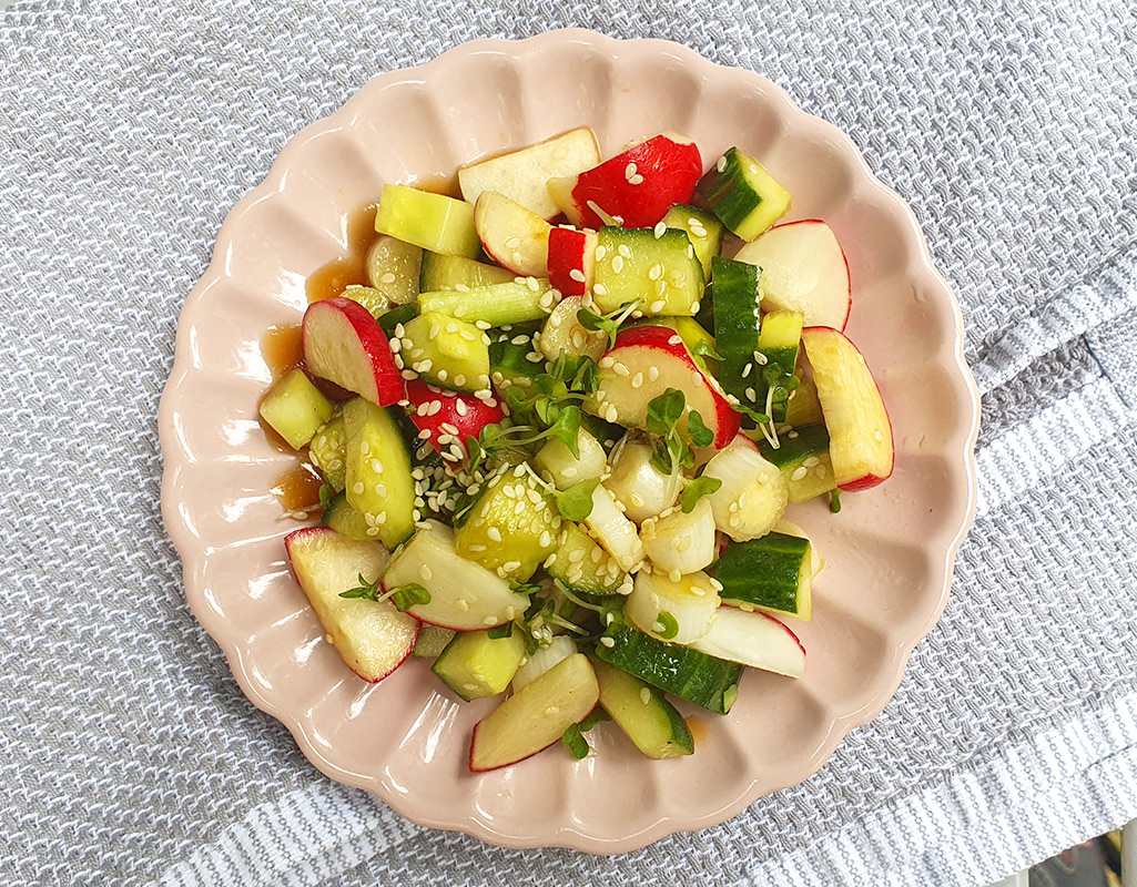 Japanese cucumber and radish salad