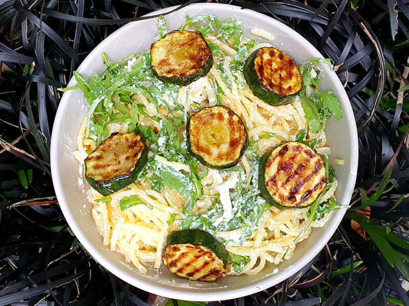 Lemon and ricotta spaghetti with courgette