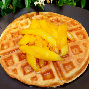 Mango waffles