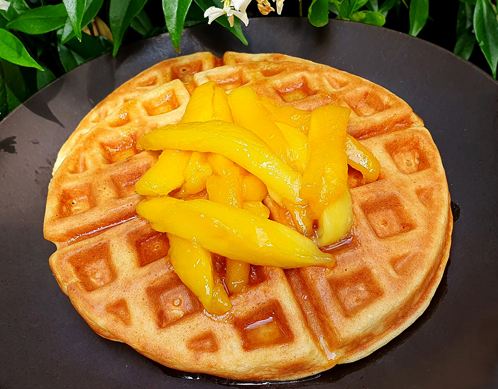 Mango waffles