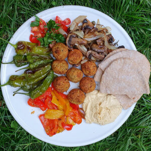 Falafel meze platter