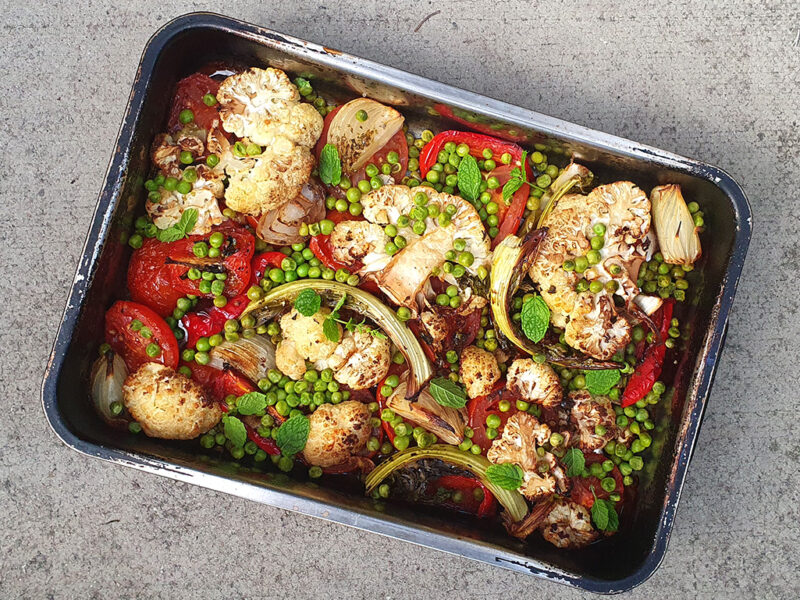 Balsamic baked cauliflower steaks