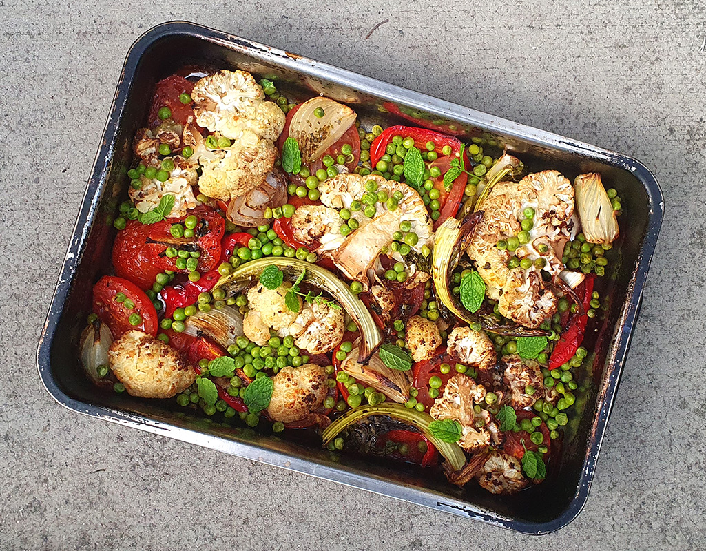 Balsamic baked cauliflower steaks