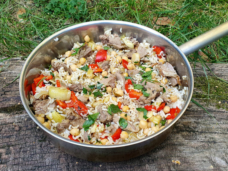 Lamb and chickpea pilaf cheat