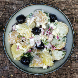 Potato salad with feta and dill