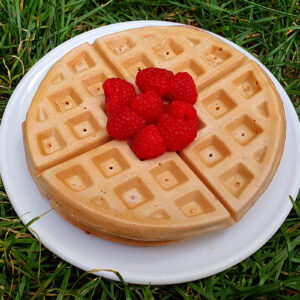 Raspberry waffles