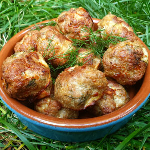 Swedish-style baked meatballs