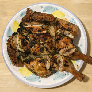 Thyme and lemon spatchcock chicken