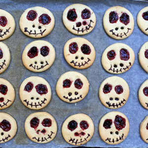 Jack Skellington jam cookies