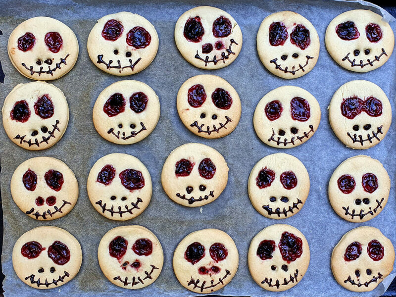 Jack Skellington jam cookies