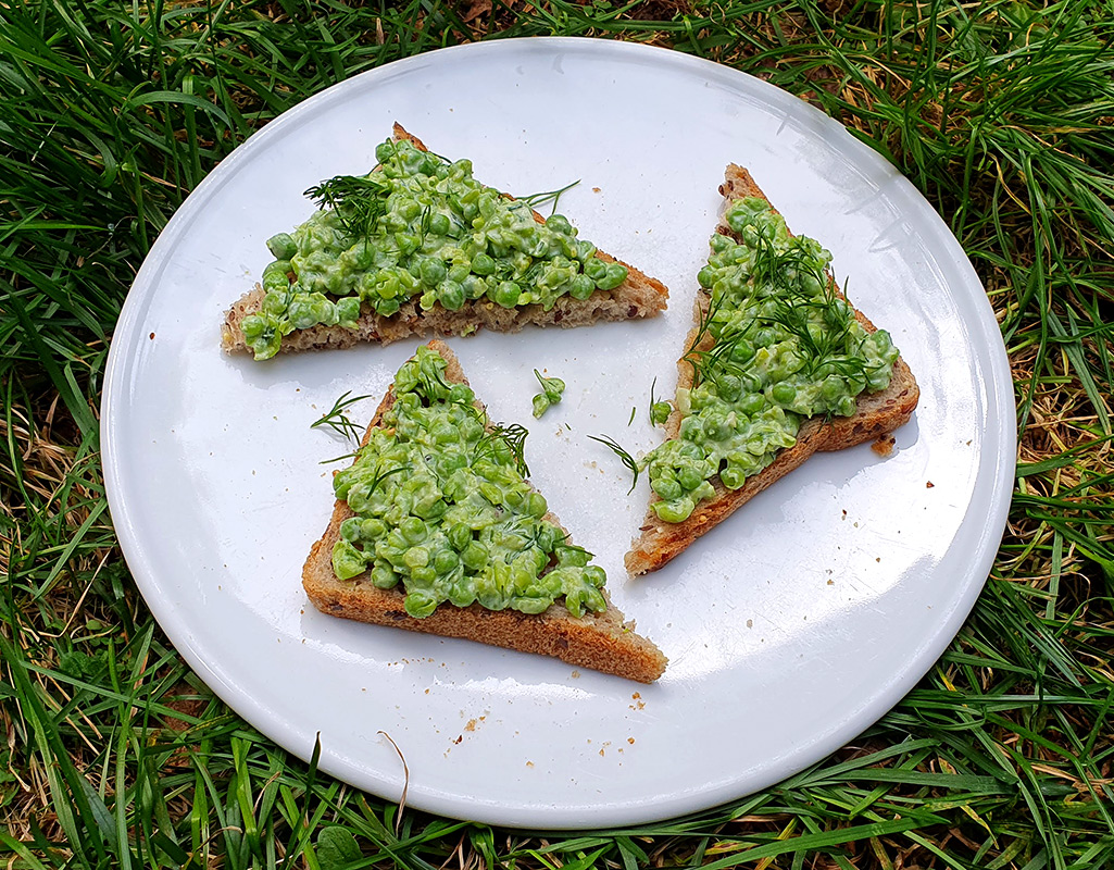 Green pea and goat’s cheese spread