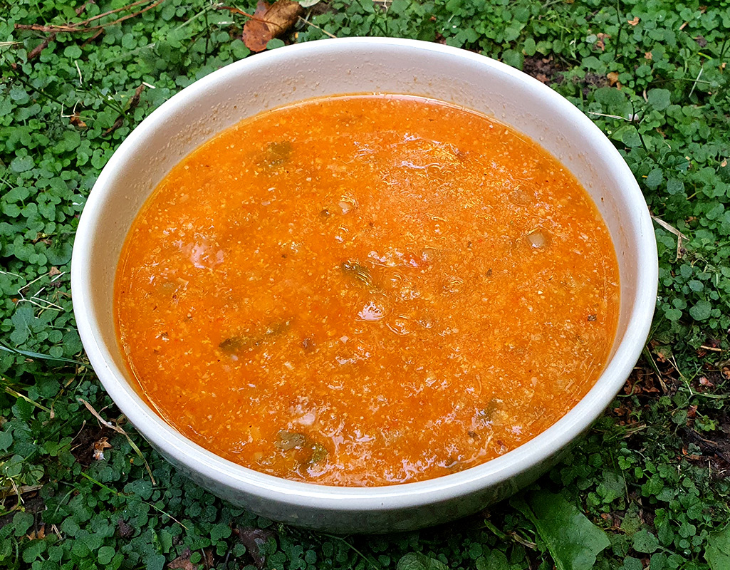 Roasted cauliflower and lentil soup