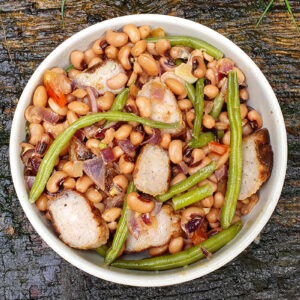 Sausage and beans salad