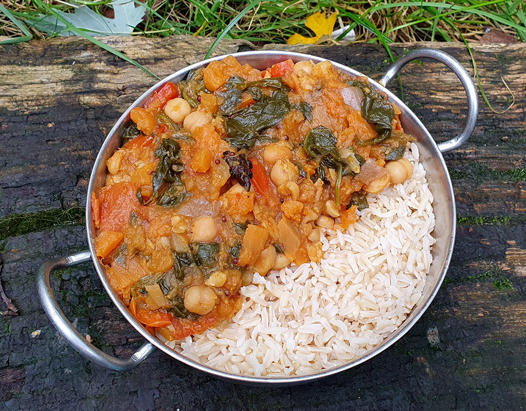 Sweet potato and chickpea curry