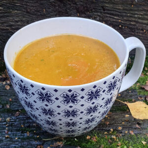 Carrot, turnip and bell pepper soup