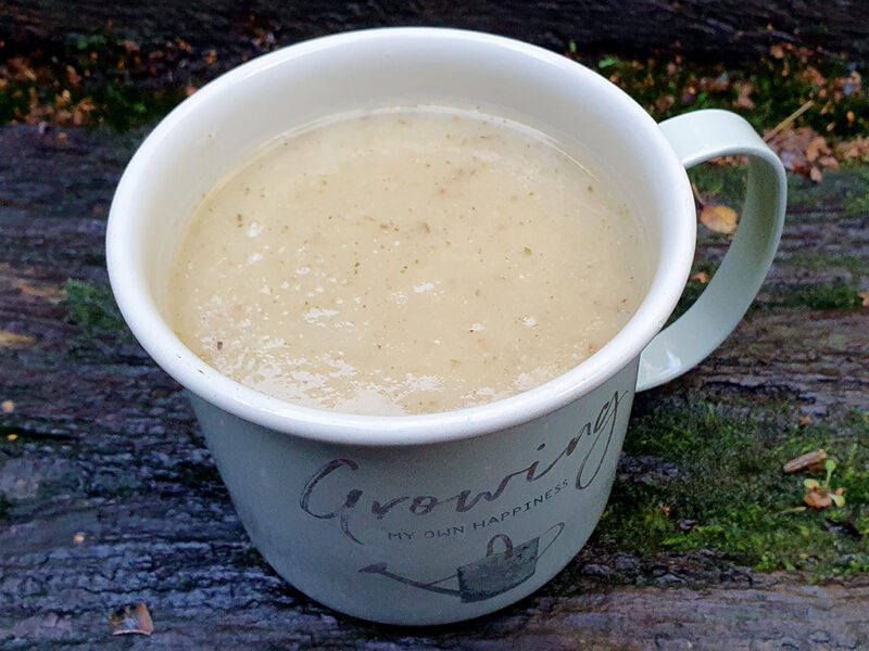 Roasted cauliflower and turnip soup