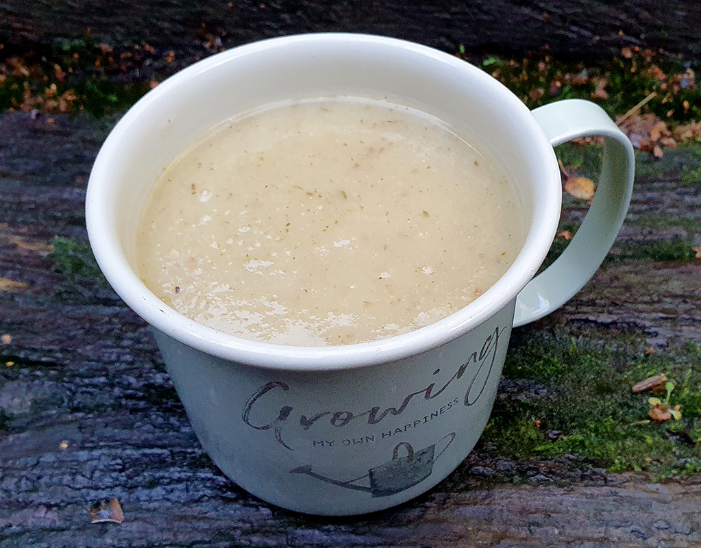 Roasted cauliflower and turnip soup