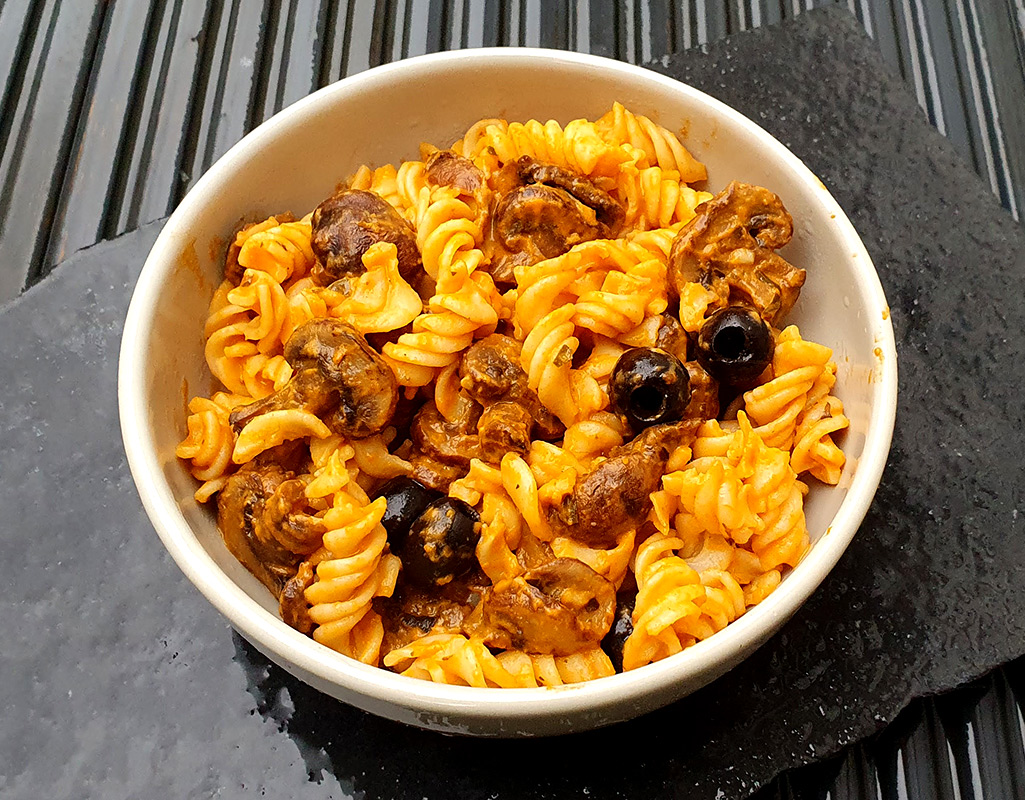 Tomato and Mascarpone pasta with mushroom