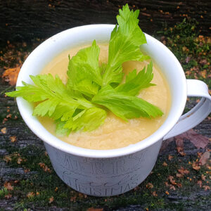 Leek and celeriac soup