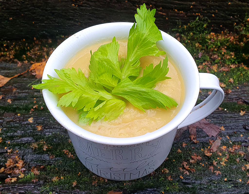 Leek and celeriac soup