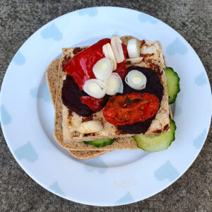 Balsamic tofu burger