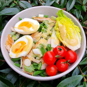 Smoked mackerel and bean salad