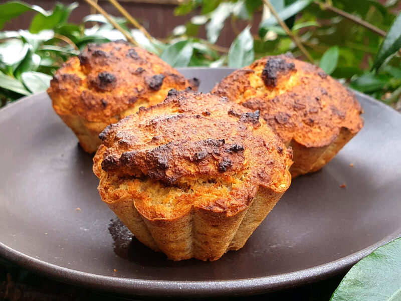 Vegan almond and oat muffins