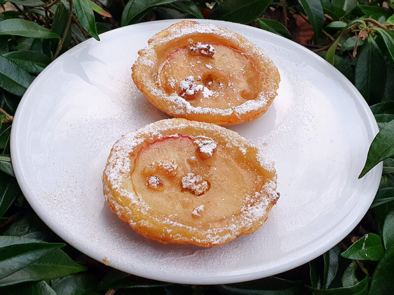 Vegan upside down apple tarts