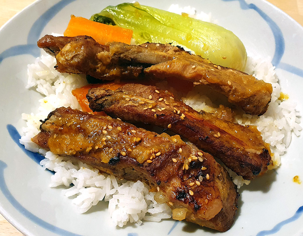 Ginger and mandarin spare ribs