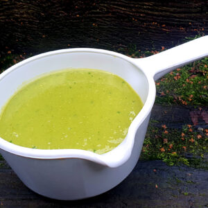 Green pea and ginger soup