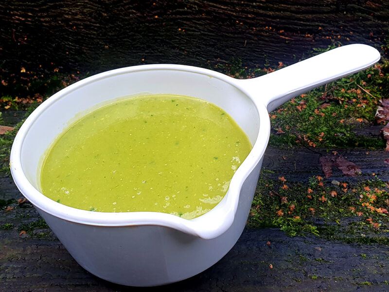 Green pea and ginger soup